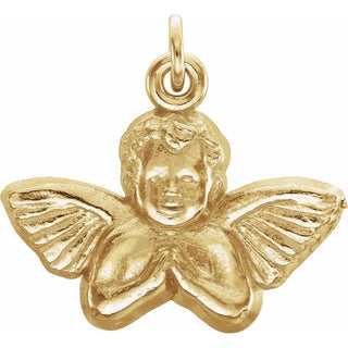 14K Yellow Baby Angel Pendant