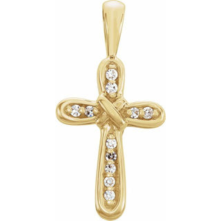 14K Yellow Cross Pendant Mounting