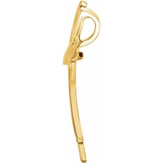 18K Yellow 29x15 mm Cross Pendant