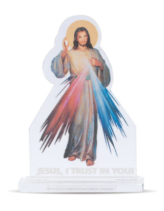 2"X2 3/4" Divine Mercy Statuette With Base 5-Pack