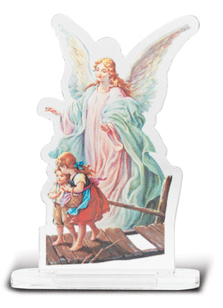 2"X2 3/4" Guardian Angel Statuette With Base 5-Pack