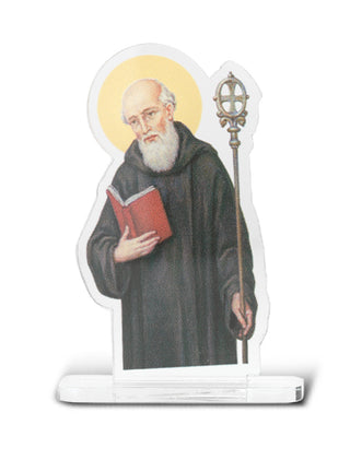 2"X2 3/4" Saint Benedict Statuette With Base 5-Pack