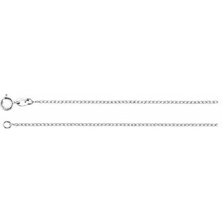 16 Inch Curb Chain With Spring Ring 14K Yellow Gold