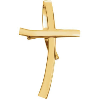 14K Yellow 36.75x22.25 mm Cross Pendant