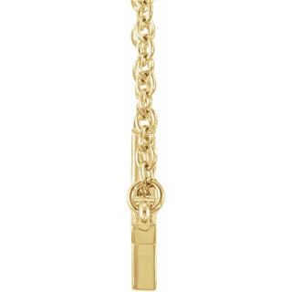 14K Yellow 22x11.5 mm Sideways Cross 20" Necklace