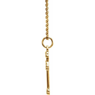 14K Yellow Cross 18" Necklace