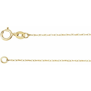 18 Inch Rope Chain With Spring Ring 14K White Gold