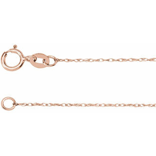 18 Inch Rope Chain With Spring Ring 14K White Gold