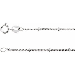 1 mm Beaded Curb Chain 