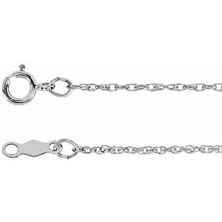 7 Inch 1Mm Rope Chain Bracelet 14K Yellow Gold