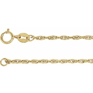 7 Inch Rope Bracelet With Spring Ring 14K Yellow Gold Ch74 92977 P