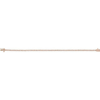 14K Rose 1 CTW Natural Diamond Line 7" Bracelet 