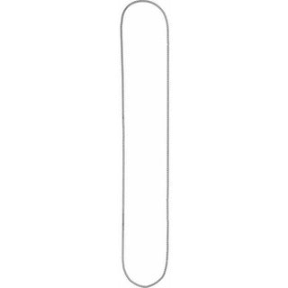 24 Inch Continous Curb Link Flat Chain Sterling Silver