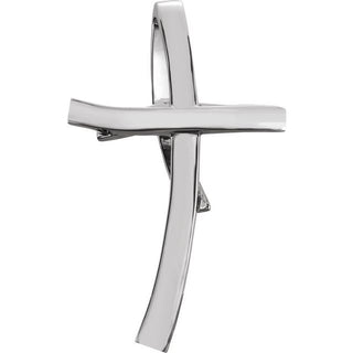Sterling Silver 36.75x22.25 mm Cross Pendant