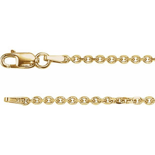 16 Inch Diamond Cut Cable Chain With Lobster Clasp Sterling Silver
