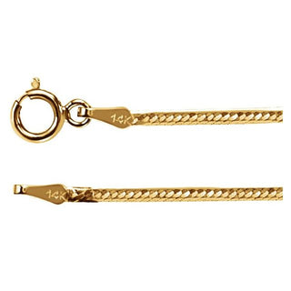 7 Inch Fexible Herringbone Bracelet 14K Yellow Gold