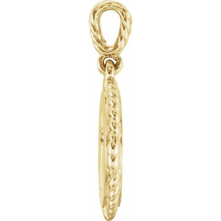 14K Yellow .04 CTW Natural Diamond Cross Rope Pendant