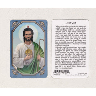 Bulk Daily Inspiration Plastic Prayer Card - Saint Jude