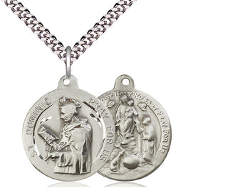 Sterling Silver Saint Dominic Pendant Necklace