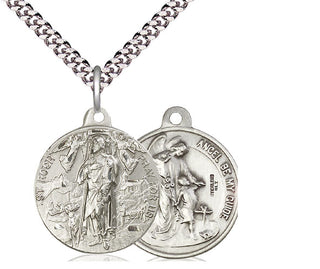 Sterling Silver Saint Roch Pendant Necklace