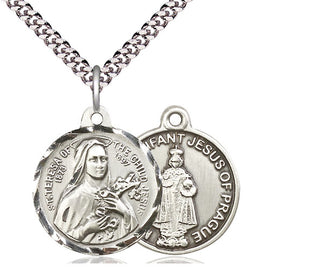 Sterling Silver Saint Theresa Pendant Necklace