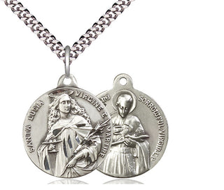 Sterling Silver Saint Lucia Pendant Necklace