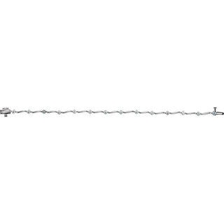 14K White 1 CTW Natural Diamond Line 7" Bracelet