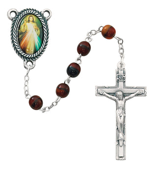 6mm Red Divine Mercy Chaplet Rosary