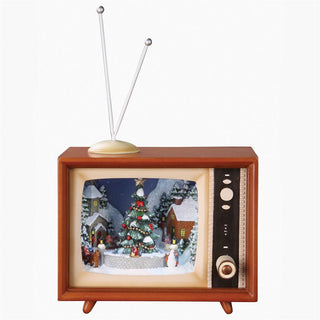 5-Inch Lighted Musical Tv With Sleds Rotating
