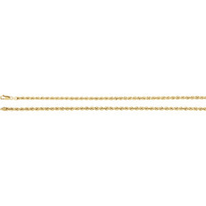 18-inch Rope Chain with Lobster Clasp - 14K Yellow Gold