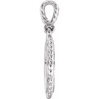 Platinum .04 CTW Natural Diamond Cross Rope Pendant