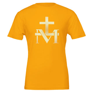 Gold Marian Cross Monogram T-Shirt - view 5