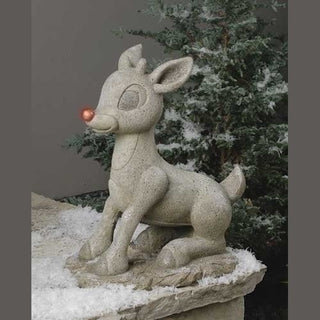 18" Solar Rudolph Statuary