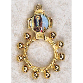 Bulk Lady of Lourdes Gold Tone Finger Rosary