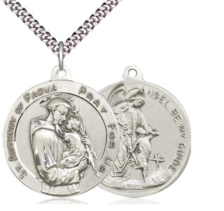 Sterling Silver Saint Anthony Pendant Necklace
