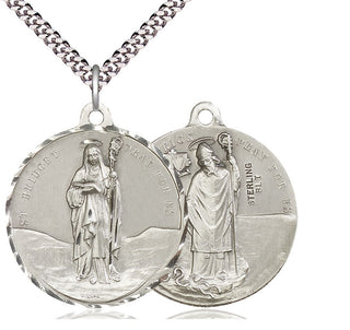 Sterling Silver Saint Bridget Pendant Necklace