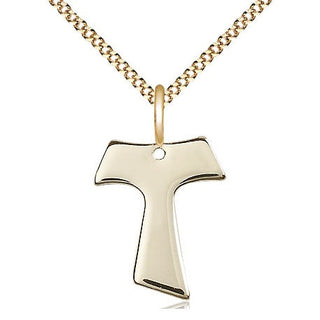 14kt Gold Filled Tau Cross Medal Religious Jewelry