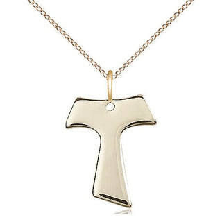 14kt Gold Filled Tau Cross Medal Religious Jewelry