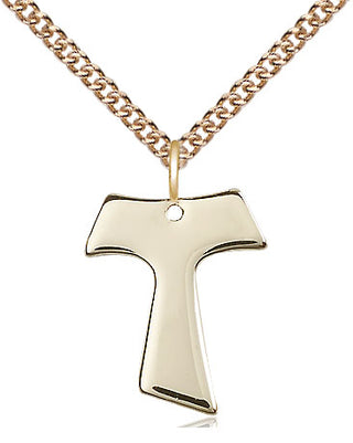14kt Gold Tau Cross Medal