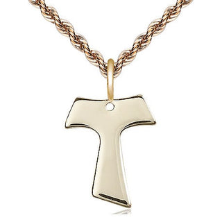 14kt Gold Tau Cross Medal