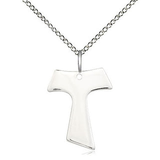 Sterling Silver Tau Cross Medal Religious Jewelry
