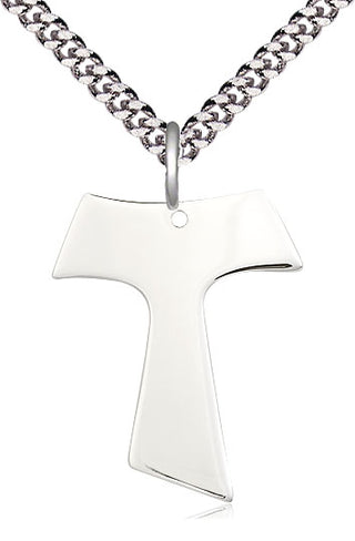 Sterling Silver Tau Cross Medal Catholic Jewelry
