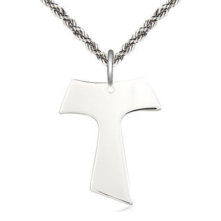 Sterling Silver Tau Cross Medal Catholic Jewelry