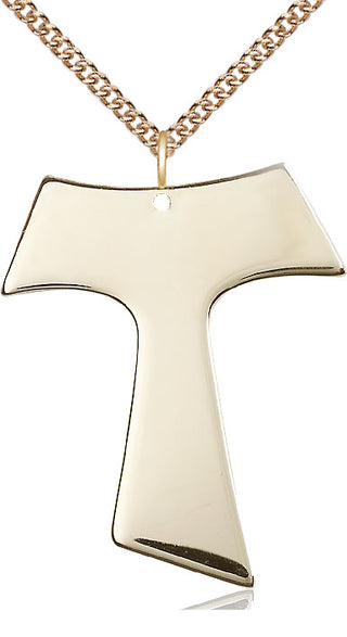14kt Gold Tau Cross Medal