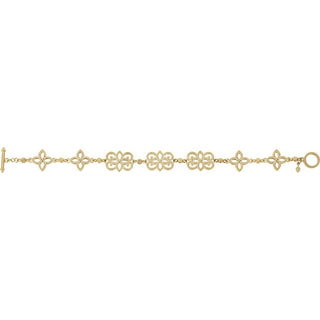 14K Yellow Floral 7 3/4" Bracelet