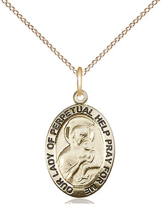 14kt Gold Filled Our Lady of Perpetual Help Medal | Medium | Engravable