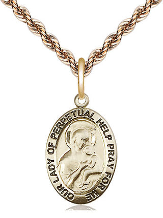 14kt Gold Our Lady of Perpetual Help Medal | Engravable