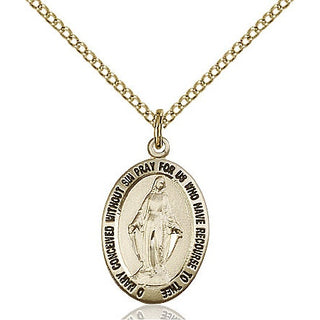 14kt Gold Filled Miraculous Medal Religious Jewelry