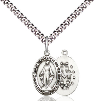 Pewter Miraculous Medal Religious Jewelry
