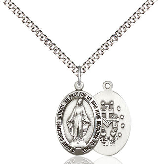 Pewter Miraculous Medal Religious Jewelry